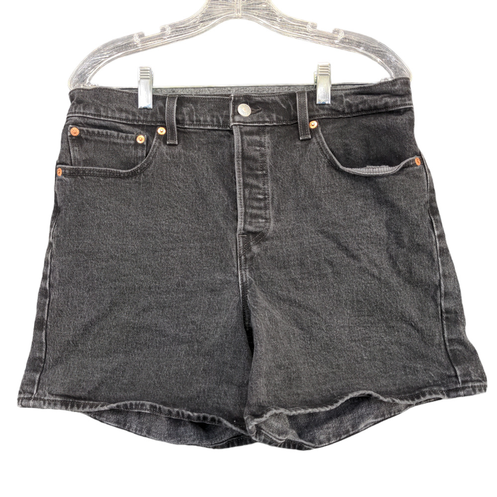 Levi's Women's Wedgie Jean Shorts Black Size 31 Button Fly 5 Pocket